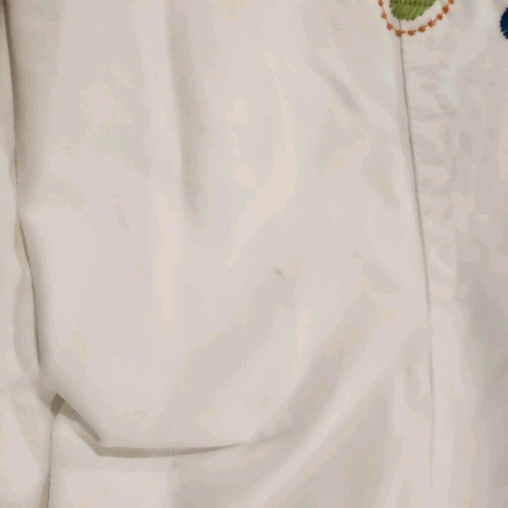 Johnny Was JWLA Floral Embroidered White 100% Cotton Jacket Size Large - Picture 8 of 15